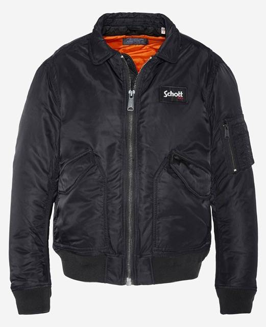 Promo BOMBER HOMME SCHOTT 210100RS ECO RESPONSABLE pas cher