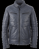 Blouson cuir homme Oakwood Ethan bleu