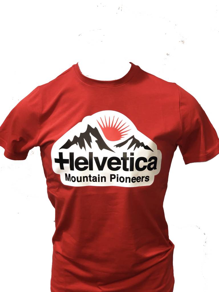 TEE SHIRT HELVETICA POST ROUGE