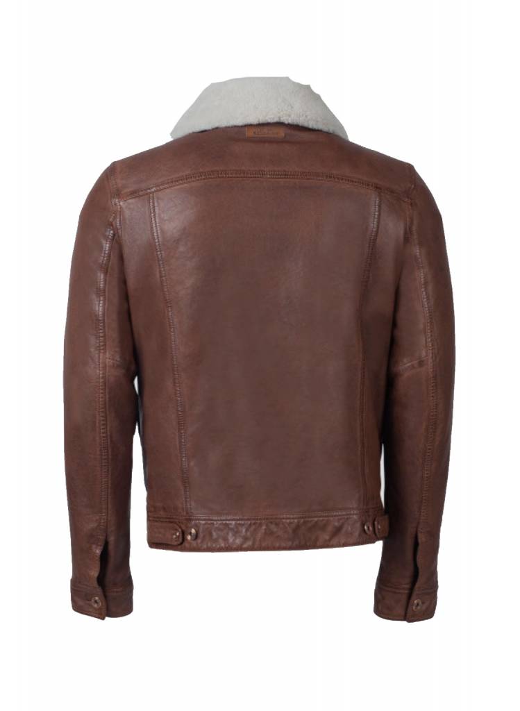 BLOUSON TRECK BARCELONA REDSKINS CUIR HOMME 