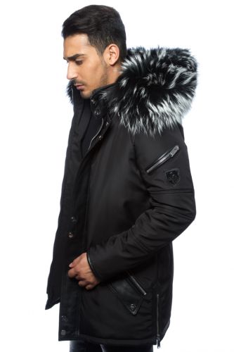 Veste homme Horspist Trader noir col silver