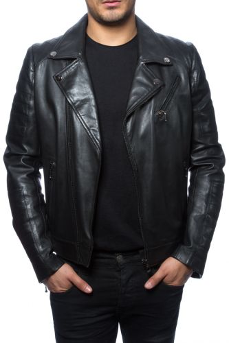 Blouson cuir perfecto Daytona Tribica noir