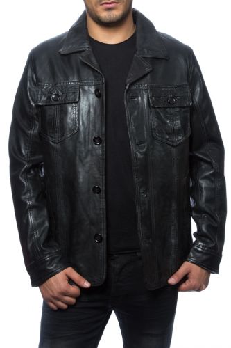 veste cuir agneau pour homme