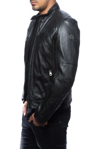 Blouson cuir agneau Redskins Lynch Black