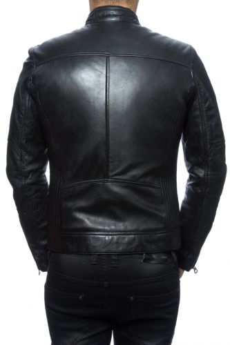 Blouson cuir agneau Redskins Lynch Black