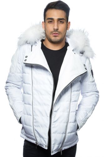 Veste homme Horspist Carlton blanc col blanc.