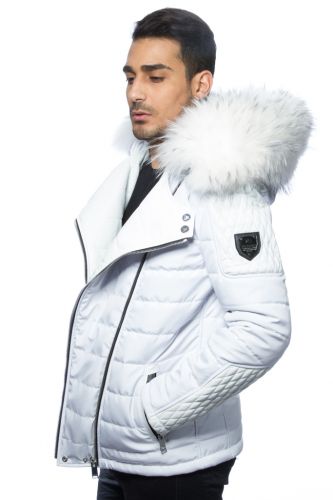 Veste homme Horspist Carlton blanc col blanc.