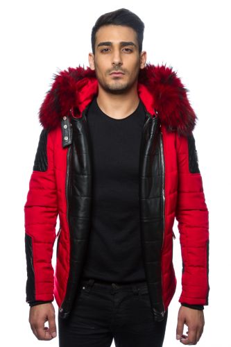 Blouson Horspist Carlton rouge col rouge.