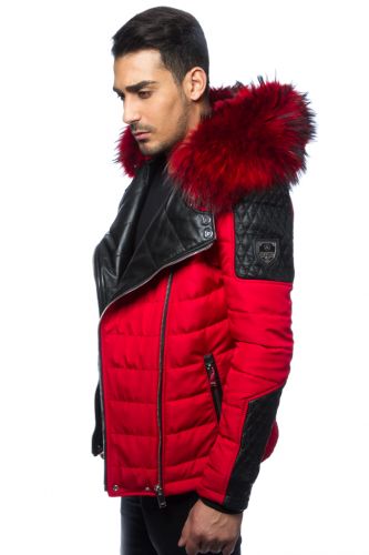 Blouson Horspist Carlton rouge col rouge.