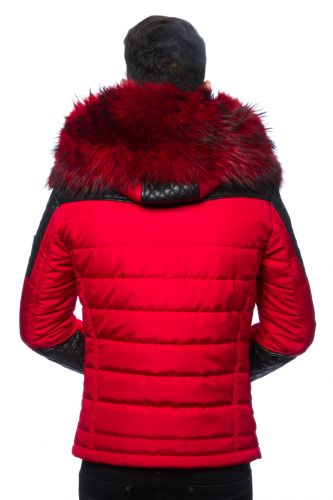 Blouson Horspist Carlton rouge col rouge.