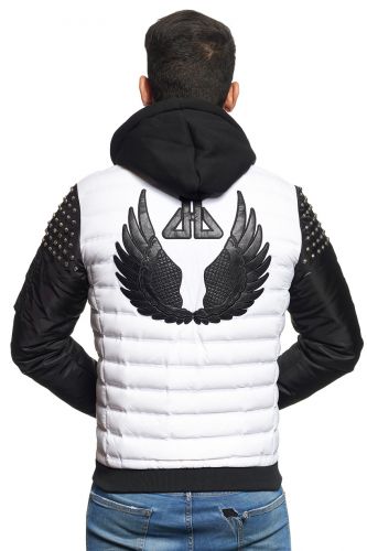 Blouson Homme Horspist Powell-Omega blanc/ noir.