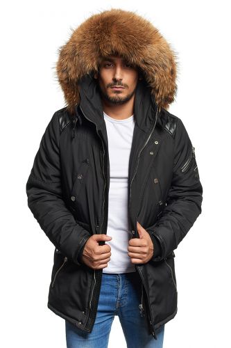 Veste Horpist Boss Noir col Naturel.