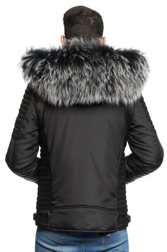 Blouson Horspist Martinez noir col argenté