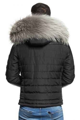 Blouson Horspist Carlton Noir col gris.