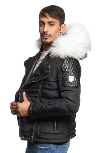 Blouson  Horspist Carlton Noir col blanc.