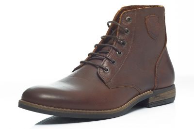 chaussure montante pour homme en cuir