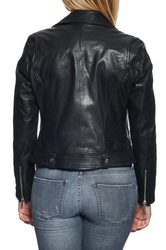 blouson cuir femme