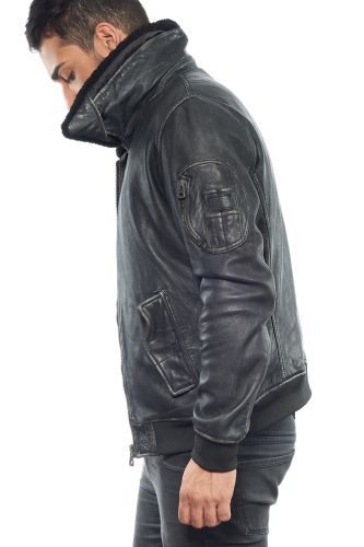 blouson cuir aviateur pour homme 
