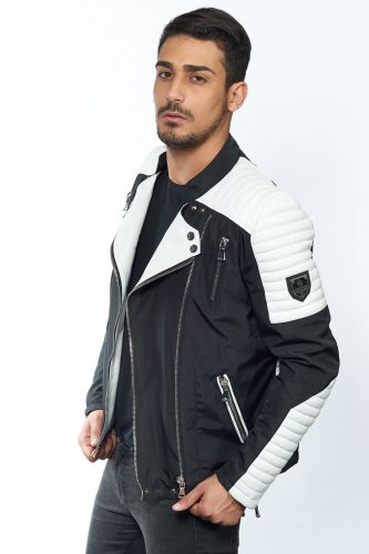 blouson horspist manoir noir et blanc