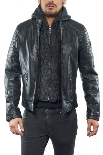 blouson cuir redskins morrison noir