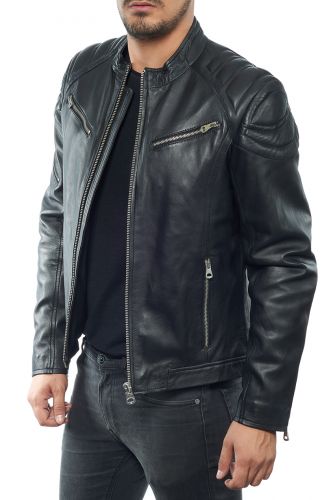 blouson cuir souple pour homme