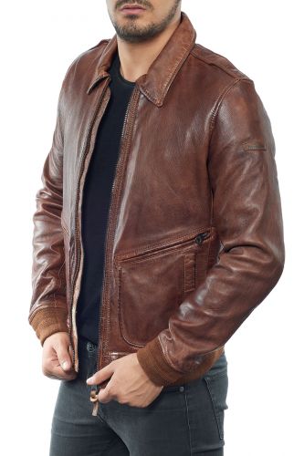 blouson cuir pilote redskins