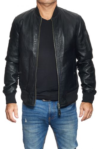 pilote en cuir pour homme