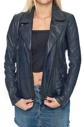 Blouson Cuir Rose Garden Missouri Navy