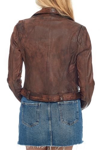 blouson cuir femme