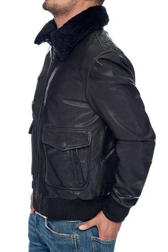blouson cuir pilote pour homme