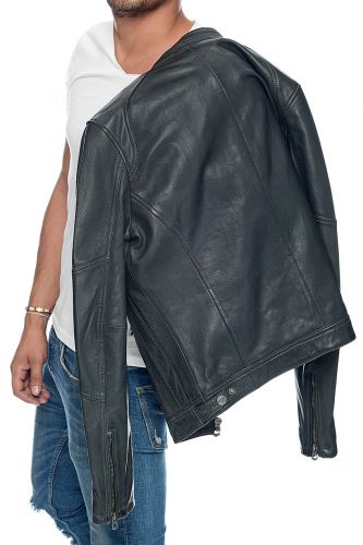 blouson cuir daytona gris