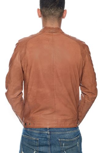 Blouson cuir Lamb castel Daytona Emerson camel