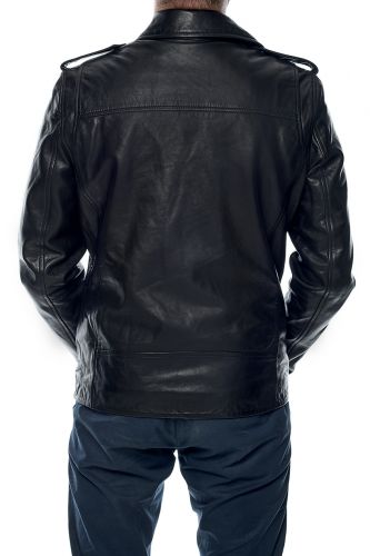 Perfecto cuir Redskins Homme Dyer Getty Black.