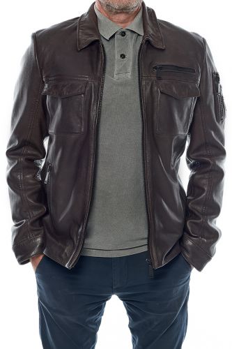 Blouson Redskins Homme Bering Bentley Chocolat.