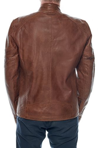 Blouson Cuir Redskins Homme Leeron Mojito Cognac.