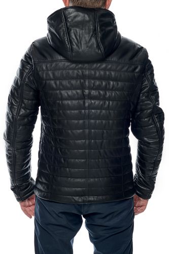 blouson cuir noir pour homme