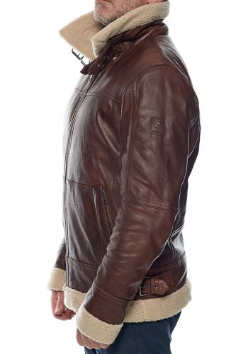 bombardier cuir marron
