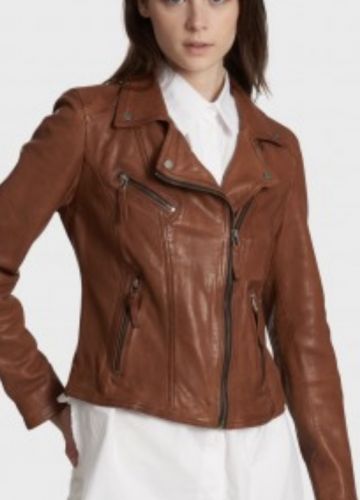 PERFECTO AGNEAU EN CUIR FEMME OAKWOOD REF CLIPS 6 WHISKY