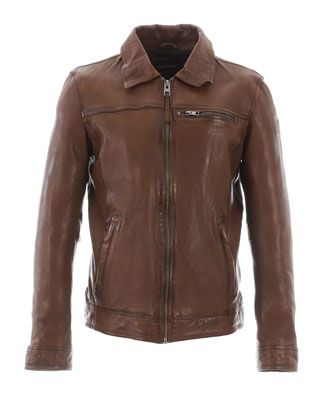 BLOUSON EN CUIR COLTER HOMME OAKWOOD COGNAC 