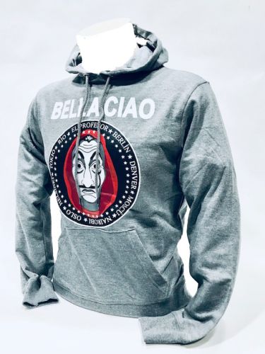 SWEAT SHIRT LOGRADA BELLA CIAO GRIS
