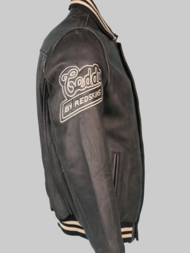 BLOUSON CUIR NOIR SKATE BOARD REDSKINS COHIBA CUIR VACHETTE 