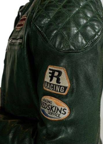 BLOUSON EN CUIR REDSKINS NITRO VERT 