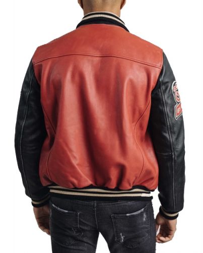 BLOUSON SKATE BOARD REDSKINS COHIBA CUIR VACHETTE 