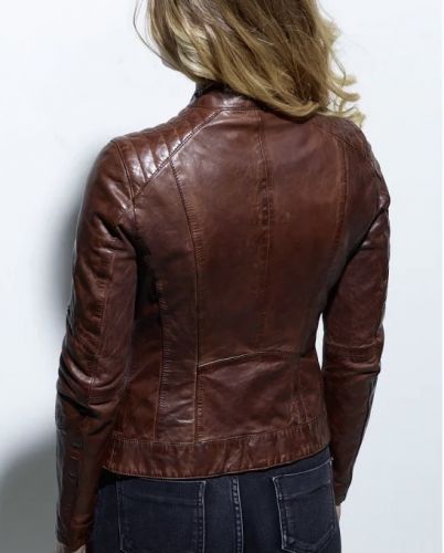 BLOUSON AGNEAU COL MOTO JODY LAM PAOLO