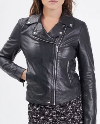 Promo BLOUSON PERF BOJANA CUIR AGNEAU pas cher