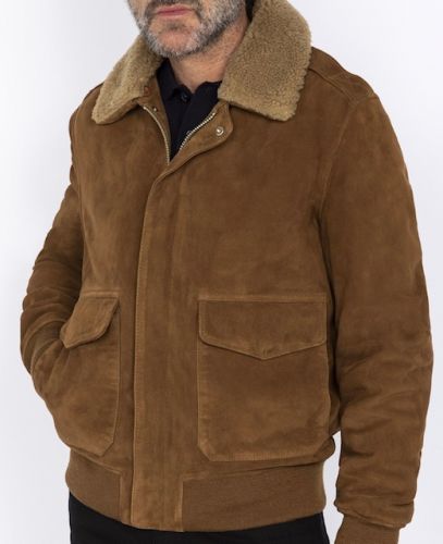 VESTE AVIATEUR SCHOTT SUEDE LC2410S