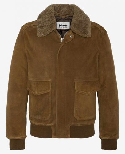 VESTE AVIATEUR SCHOTT SUEDE LC2410S