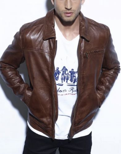 Blouson cuir Daytona Major Sheep Tiger marron