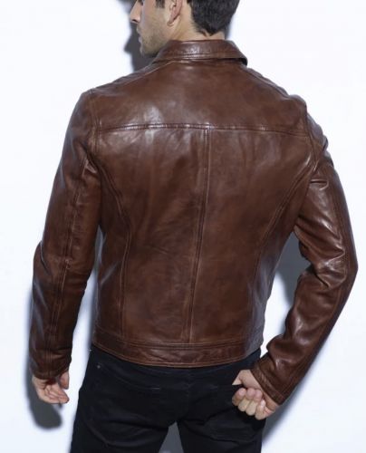 Blouson cuir Daytona Major Sheep Tiger marron