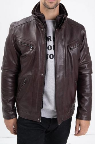 Blouson cuir Daytona Sheep Manila Falcon Brown